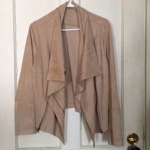 Swede cream/tan color light coat!worn once